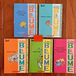 JUDY BLUME COMPLETE FUDGE SERIES 1-5 Fourth Double Shelia Super Fudge-a-mania